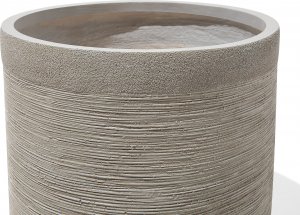 Beliani Zestaw 3 doniczek beżowy SAMOS 7