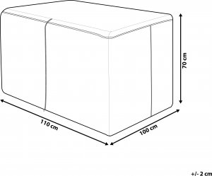 Beliani Pokrowiec ogrodowy 110 x 100 x 70 cm 8