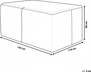 Beliani Pokrowiec ogrodowy 145 x 110 x 80 cm 7