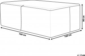 Beliani Pokrowiec ogrodowy 160 x 160 x 90 cm 7