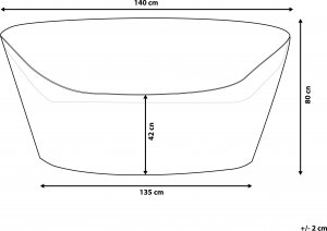 Beliani Pokrowiec przeciwdeszczowy 140 x 135 x 80 cm do kosza plażowego 5
