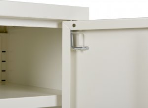 Beliani Szafka biurowa metalowa biała HURON 5