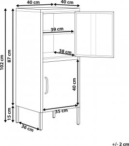 Beliani Szafka biurowa metalowa biała HURON 8