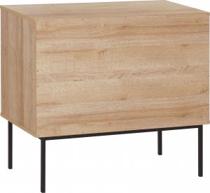 Beliani Szafka dwudrzwiowa fronty rattanowe jasne drewno PASCO 5