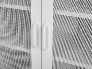 Beliani Szafka dwudrzwiowa metalowa biała WAKATIPU 7