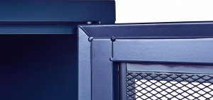 Beliani Szafka dwudrzwiowa metalowa ciemnoniebieski WAKATIPU 5