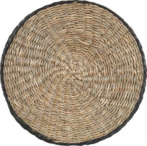 Beliani Zestaw 3 koszy na kwiaty z trawy morskiej z czarnym RATTAIL 7