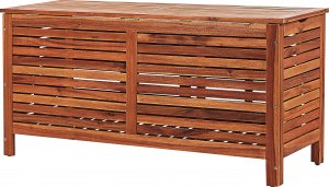 Skrzynia ogrodowa Beliani Skrzynia ogrodowa 130 x 64 cm ciemne drewno RIVIERA 6