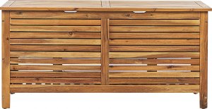 Skrzynia ogrodowa Beliani Skrzynia ogrodowa 130 x 64 cm jasne drewno RIVIERA 4