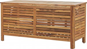 Skrzynia ogrodowa Beliani Skrzynia ogrodowa 130 x 64 cm jasne drewno RIVIERA 6