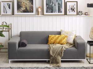 Beliani Sofa ogrodowa szara z białym ROVIGO 3