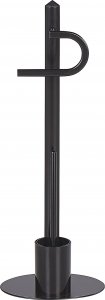 Beliani Stojak na papier i szczotkę toaletową czarny SARTO 3
