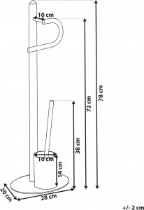 Beliani Stojak na papier i szczotkę toaletową czarny SARTO 6