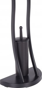 Beliani Stojak na papier i szczotkę toaletową czarny SOACHA 4