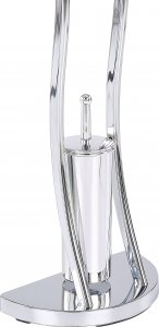 Beliani Stojak na papier i szczotkę toaletową srebrny SOACHA 4