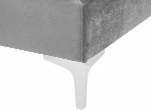 Beliani Otomana welurowa szara EVJA 6