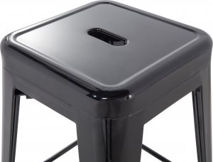 Beliani Zestaw 2 stołków barowych metalowych 60 cm czarny CABRILLO 5