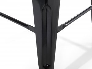 Beliani Zestaw 2 stołków barowych metalowych 60 cm czarny CABRILLO 6