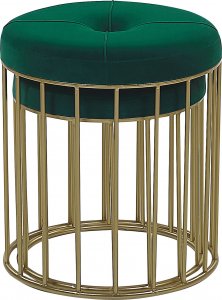 Beliani Zestaw 2 stołków ciemnozielony LUBBOCK 3