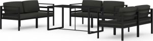 vidaXL vidaXL 7-cz. zestaw mebli ogrodowych, poduszki, aluminium, antracyt 2