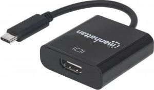 Adapter USB Manhattan USB-C - HDMI Czarny  (151788) 1