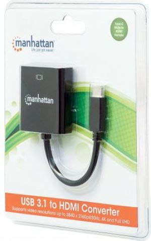 Adapter USB Manhattan USB-C - HDMI Czarny  (151788) 5