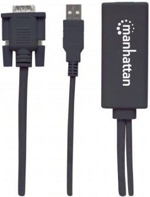 Kabel Manhattan HDMI - D-Sub (VGA) + USB-A 0.3m czarny (152426) 4