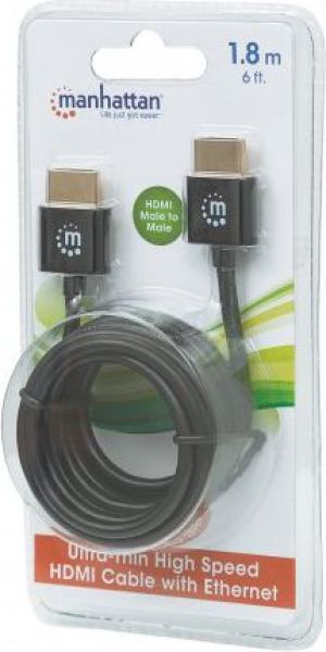 Kabel Manhattan HDMI - HDMI 1.8m czarny (394369) 5