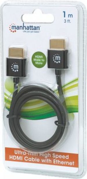 Kabel Manhattan HDMI - HDMI 1m czarny (394352) 5