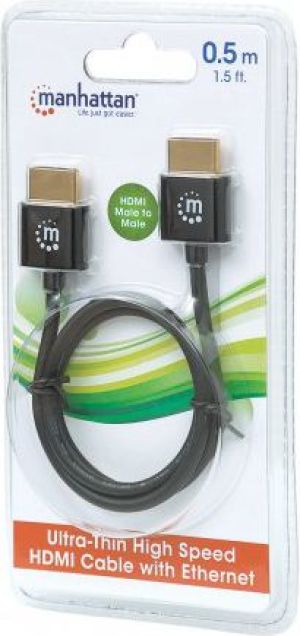 Kabel Manhattan HDMI - HDMI 0.5m czarny (394406) 5