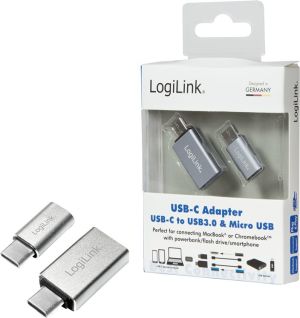 Adapter USB LogiLink USB-C - microUSB USB-C - USB Srebrny  (AU0040) 9