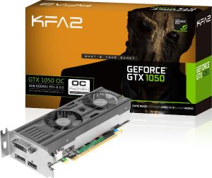 Karta graficzna KFA2 GeForce GTX 1050 OC LP 2GB GDDR5 (128 bit), HDMI, DP, DVI-D, BOX (50NPH8DSP2MK) 1