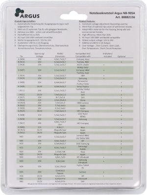 Zasilacz do laptopa Inter-Tech 90 W, 6 A, 20 V (88882156) 7
