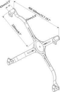 Digitus Adapter do ekranów bez otworów w standardzie VESA (DA-90347) 9