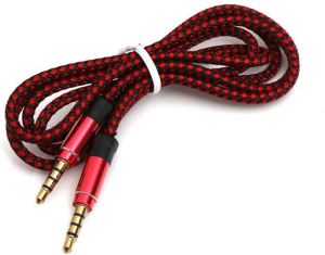 Kabel Omega Jack 3.5mm - Jack 3.5mm 1m czerwony 1