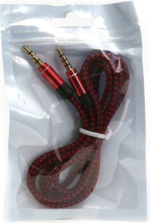 Kabel Omega Jack 3.5mm - Jack 3.5mm 1m czerwony 2