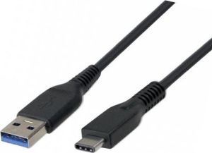 Kabel USB Logo USB-A - USB-C 1 m Czarny 3