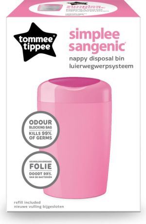 Sangenic Simplee kosz na zużyte pieluchy - różowy (SAN0015) 3