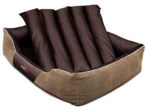 Hobbydog Legowisko Exclusive - flok z ciemnym brązem XXL 3