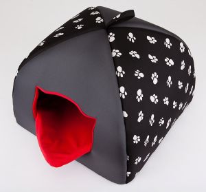 Hobbydog Budka Igloo - Czarny w łapki R2 3