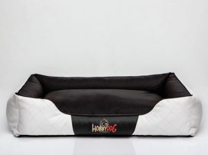 Hobbydog Legowisko Cesarskie Perfect - Biały skaj z czarnym środkiem R5 3