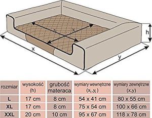 Hobbydog VICTORIA GRAFIT Z CZARNYM MATERACEM - XL 9