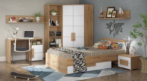 Forte Komoda Dąb Artisan - Biały 2