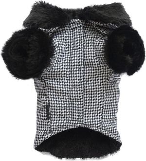 DoggyDolly Płaszczyk Chinori z kołnierzem, czarny,XXS 13-15cm/26-28cm 5