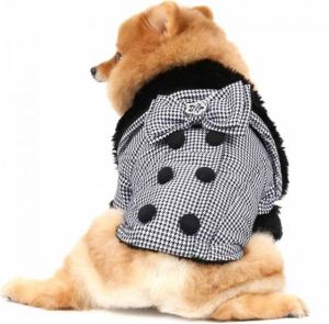 DoggyDolly Płaszczyk Chinori z kołnierzem, czarny,XXS 13-15cm/26-28cm 6