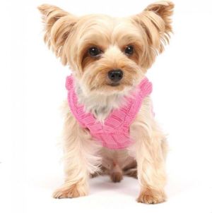 DoggyDolly Sweter klasyczny, różowy,XL 33-35cm/51-53cm 1