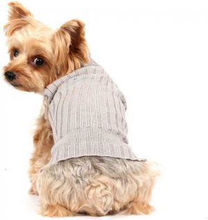 DoggyDolly Sweter klasyczny, szary,L 31-33cm/46-48cm 3