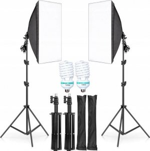 Lampa studyjna Retoo 2 LAMPY FOTOGRAFICZNE 1200W STATYW SOFTBOX 50X70cm 16