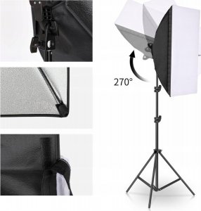 Lampa studyjna Retoo 2 LAMPY FOTOGRAFICZNE 1200W STATYW SOFTBOX 50X70cm 4