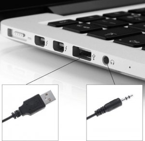 Głośniki komputerowe Retoo 2.1 LED USB 5W 7